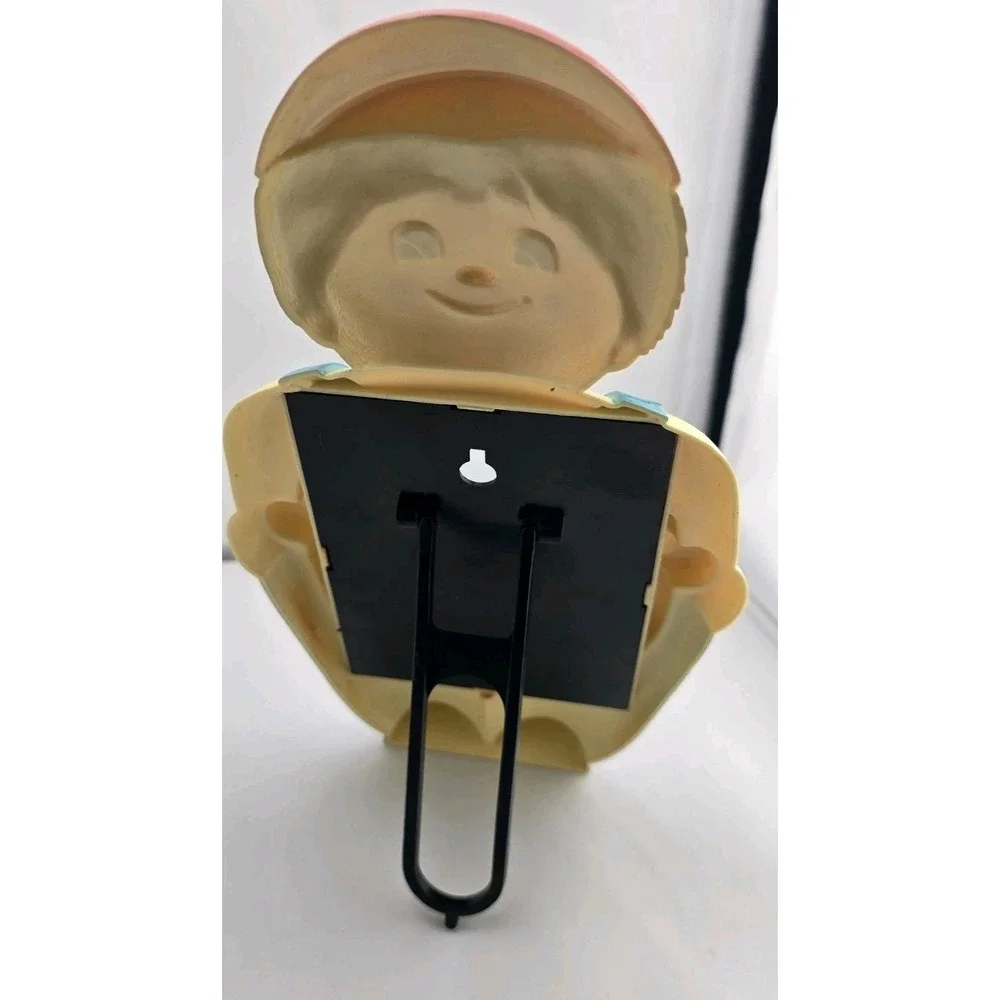 Rare Vintage 1980's  Kiddy picture frame Plastic Shelf / Wall Decor #H Happy Boy